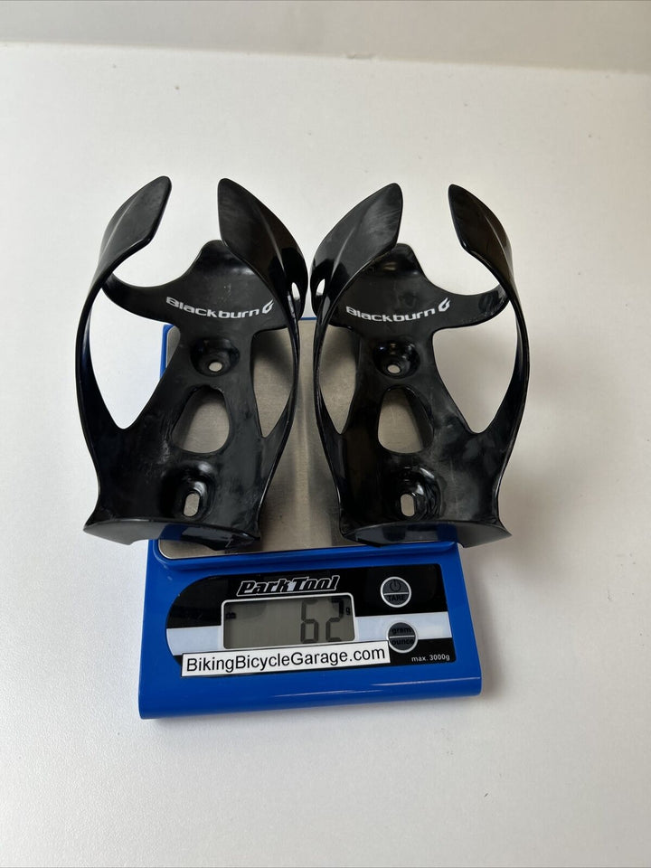 (2) Black Burn Carbon Water Bottle Cage