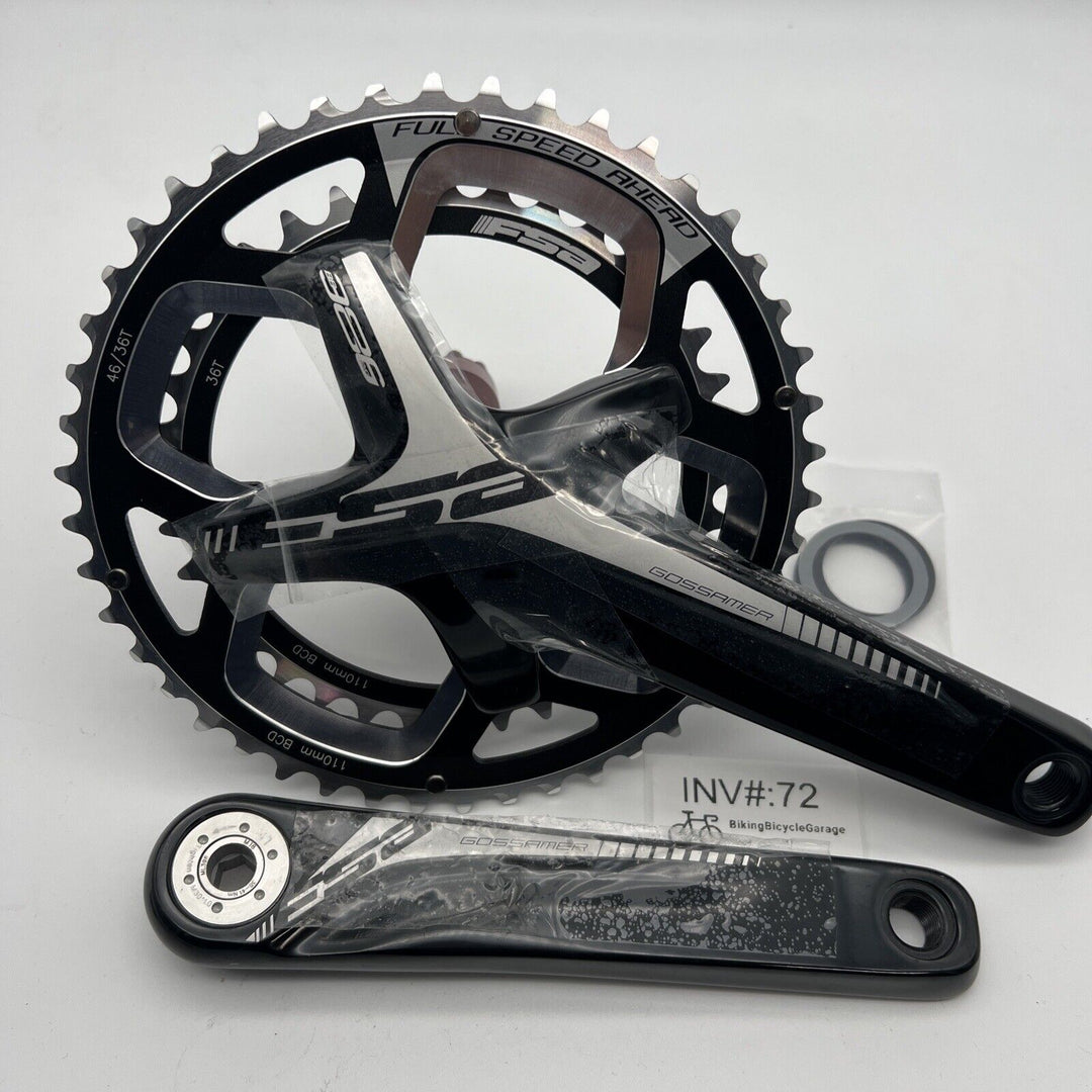 NEW FSA Gossamer Pro Compact Crankset 10/11-Speed 172.5mm ABS 46/36t BB386 Evo