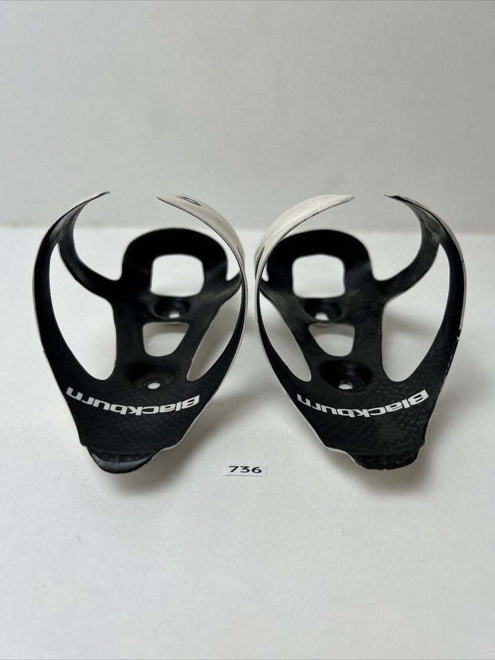 (2) Black Burn Carbon Water Bottle Cage