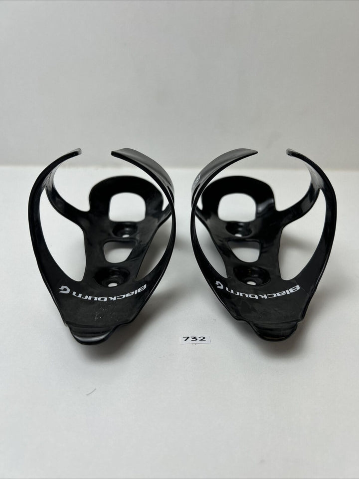 (2) Black Burn Carbon Water Bottle Cage