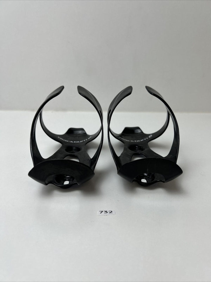 (2) Black Burn Carbon Water Bottle Cage