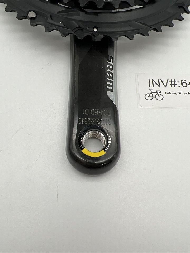 NEW SRAM Red AXS 2x12-Speed DUB 175mm 50/37t Carbon Fiber Crankset, MSRP: $750