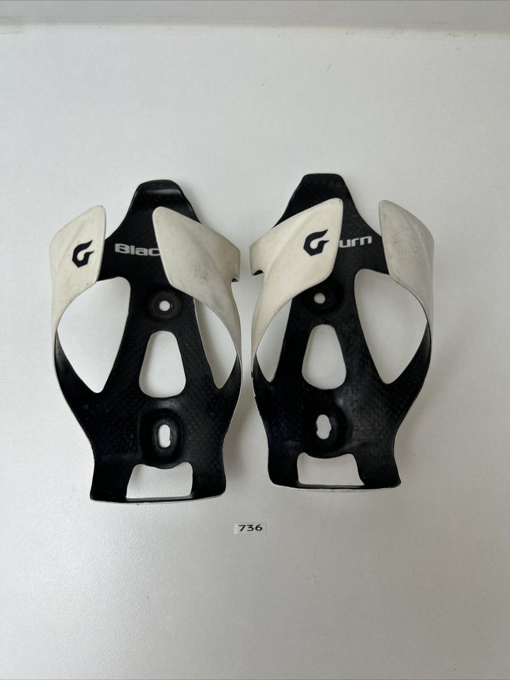 (2) Black Burn Carbon Water Bottle Cage