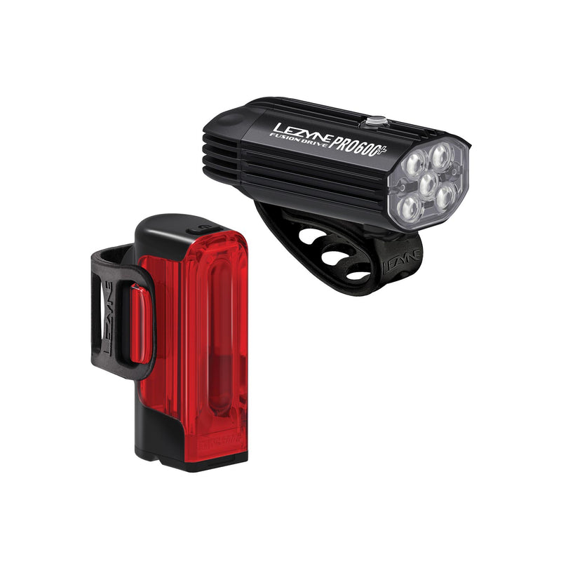 Lezyne Fusion Drive Pro 600+ / Strip Drive 300+ Pair Light Set