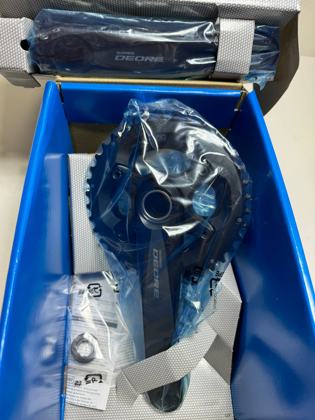 New Shimano FC-M6000-2 Crankset - 175mm, 10-Speed, 38/28t, 96/64 BCD