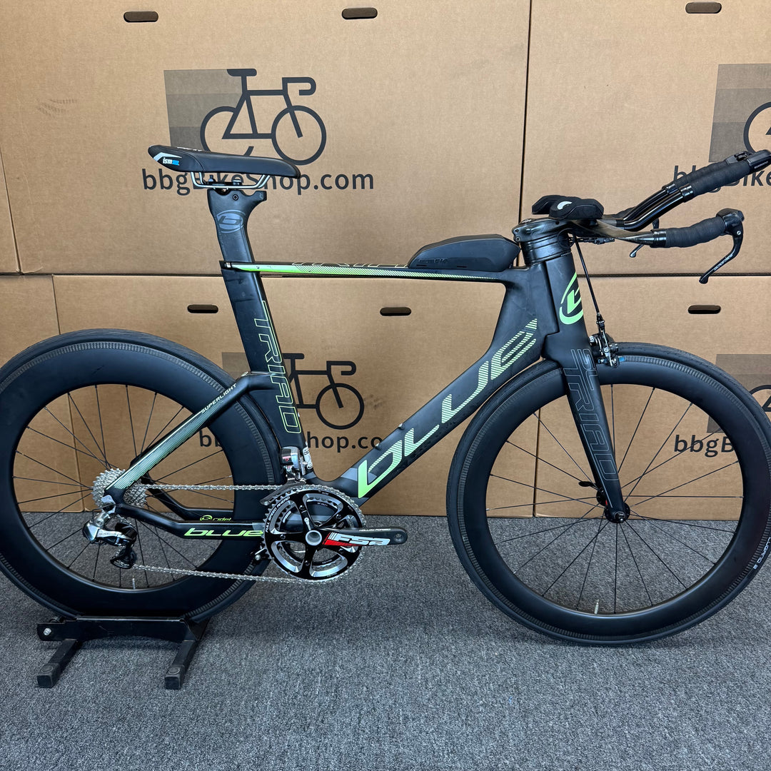 Used Blue Triad SL, Carbon Fiber Triathlon Bike-2017 Dt-swiss Carbon Wheels, Medium / Large (55cm) Dura-Ace