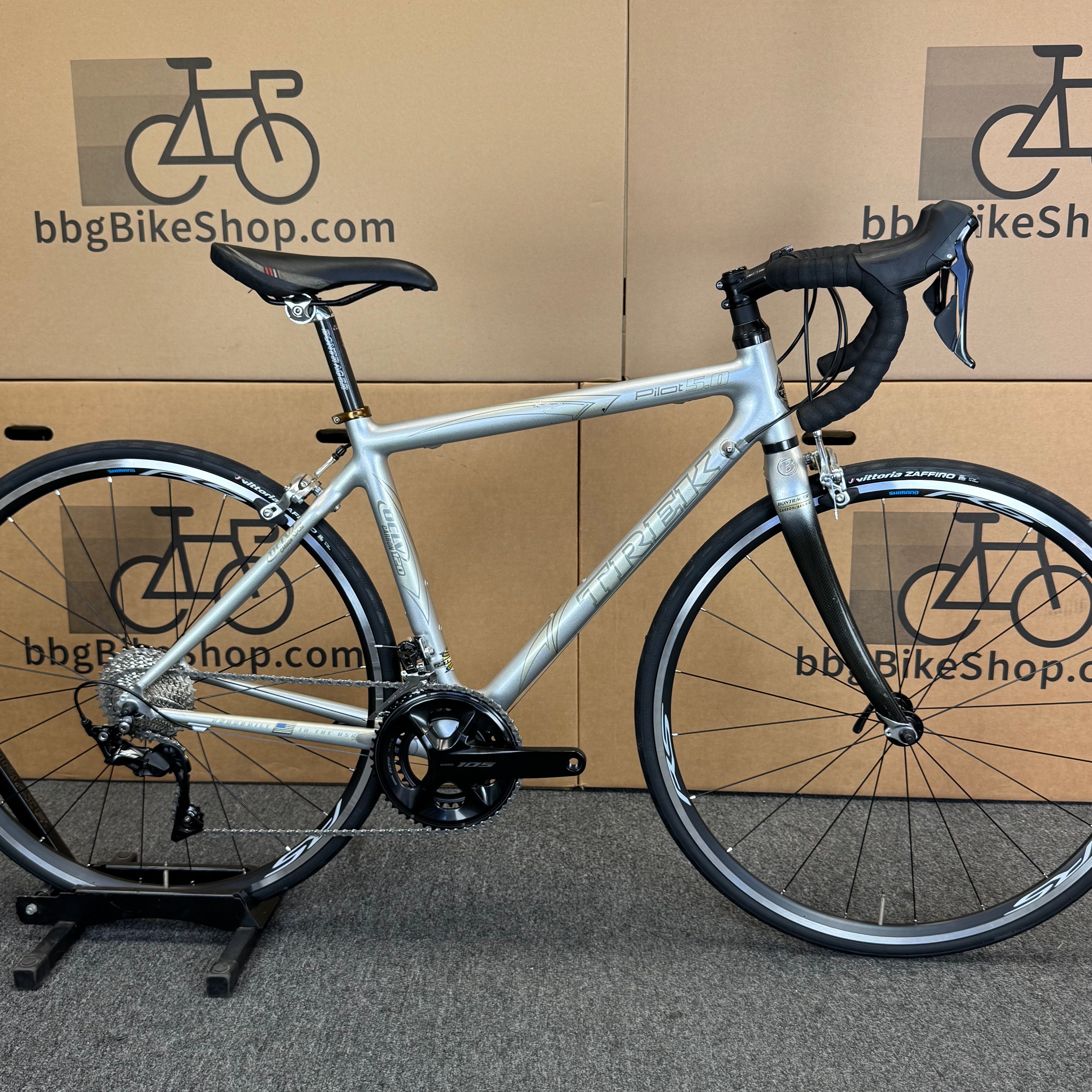 Used Trek Pilot 5.0, 11-speed Shimano 105, Carbon Fiber Road Bike-2005, 52cm