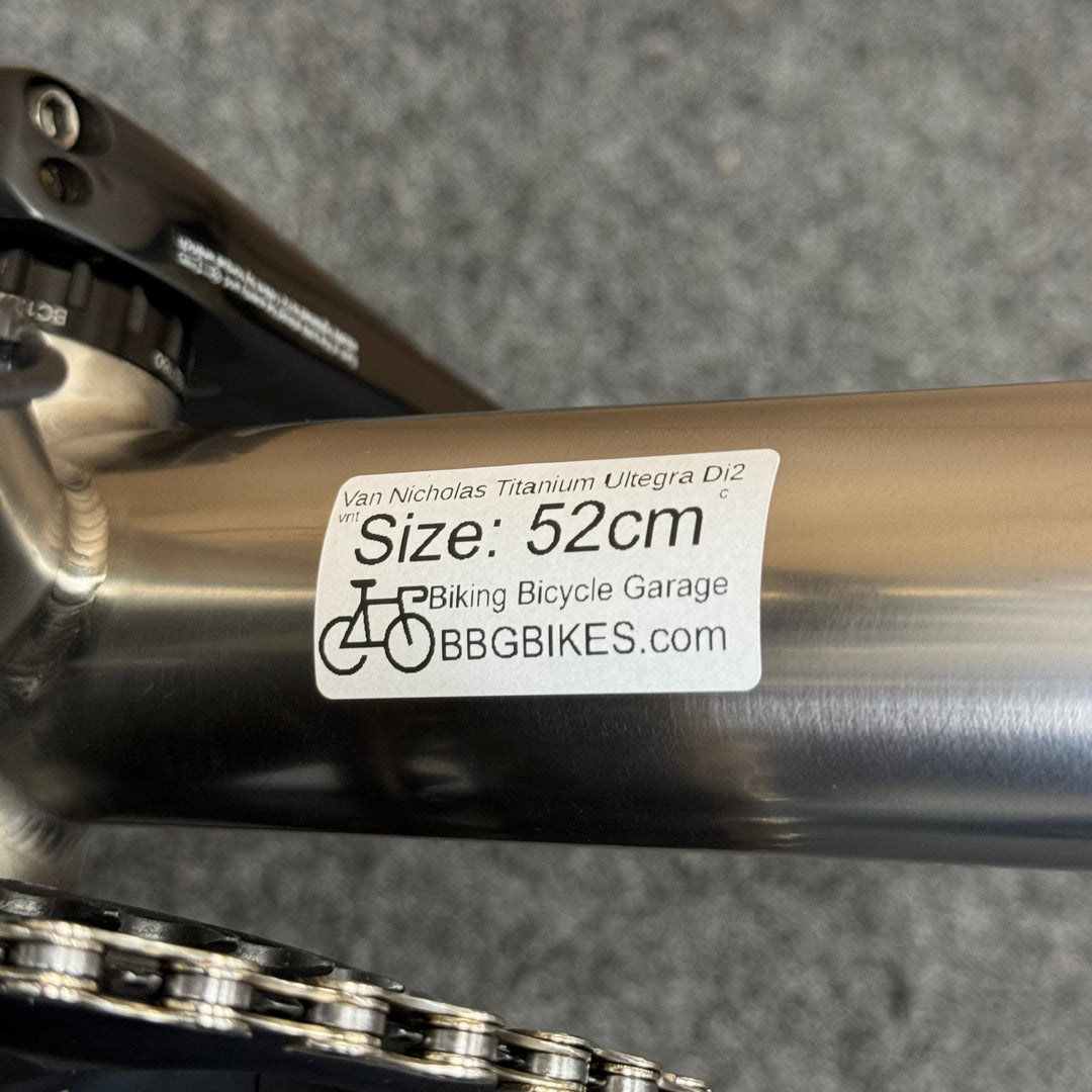 52cm Van Nicholas Titanium Road Bike, Shimano Ultegra Di2 11-speed, Carbon Fork