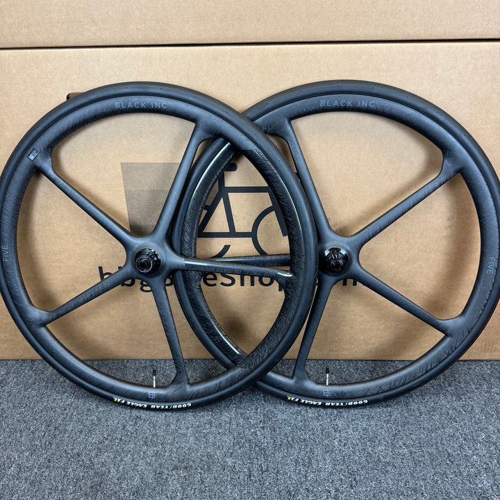 Used Black Inc FIVE, Road Carbon Fiber Wheelset 700c, Sram XDR, 1,380g
