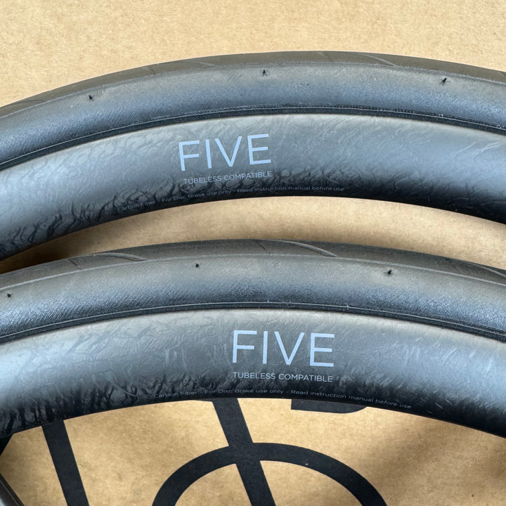 Used Black Inc FIVE, Road Carbon Fiber Wheelset 700c, Sram XDR, 1,380g