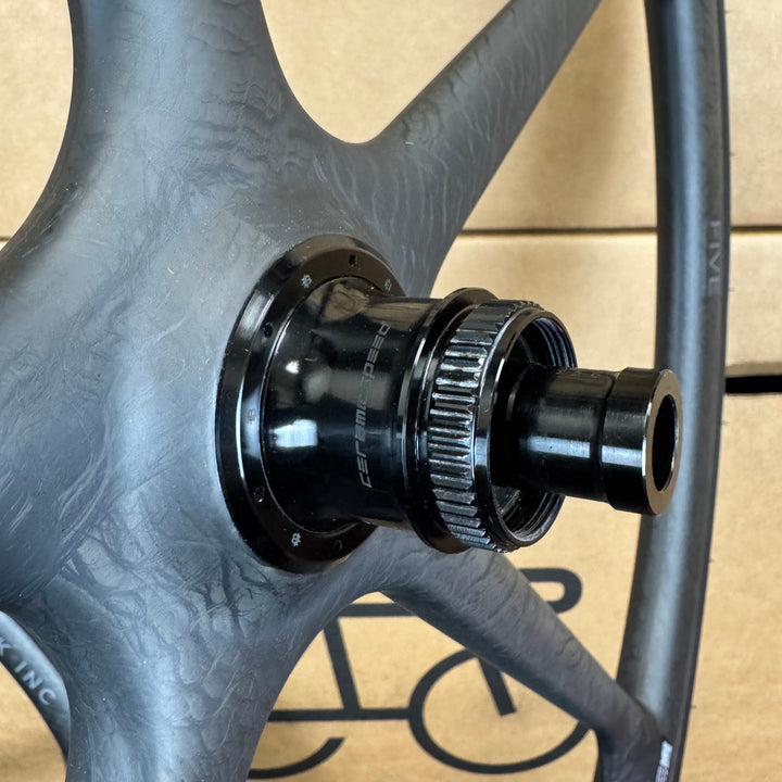 Used Black Inc FIVE, Road Carbon Fiber Wheelset 700c, Sram XDR, 1,380g