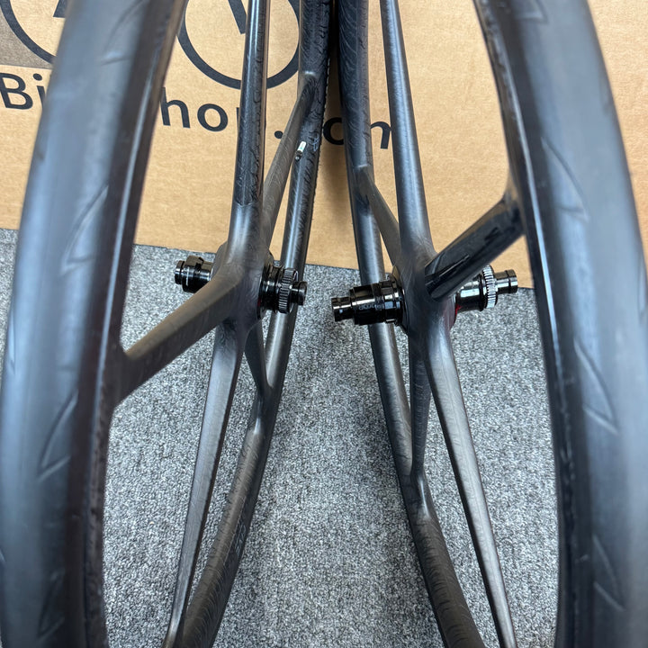 Used Black Inc FIVE, Road Carbon Fiber Wheelset 700c, Sram XDR, 1,380g