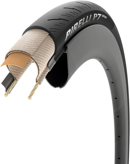 Pirelli P7 Sport Tire, Clincher, TT, Black - 700 x 26