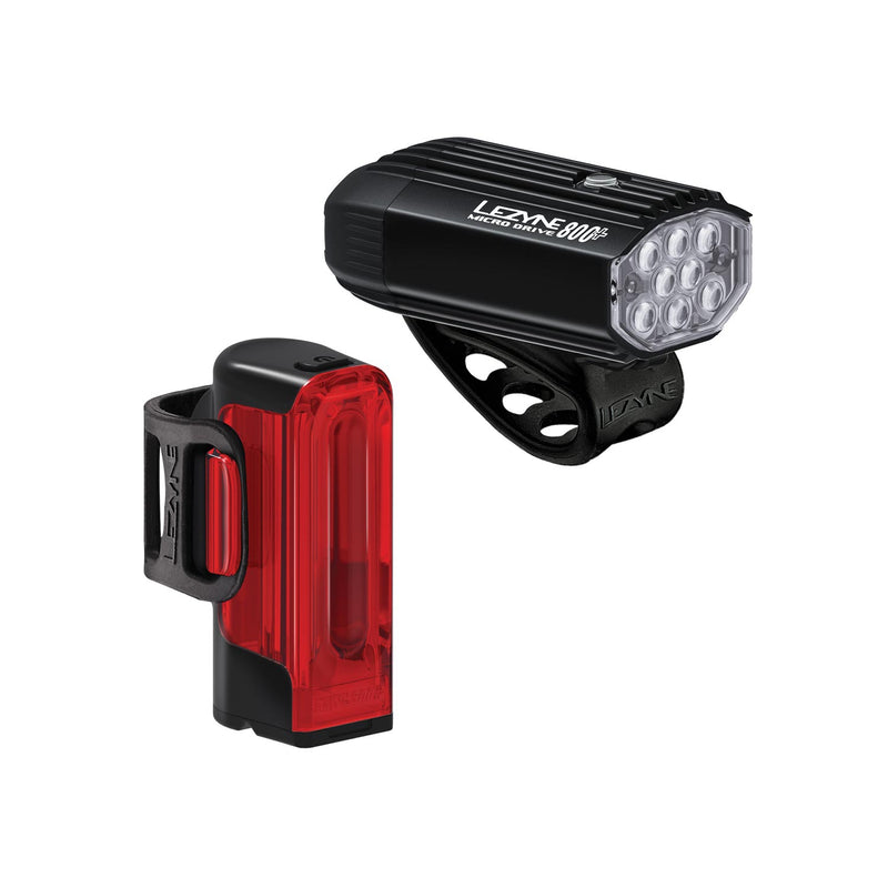 Lezyne Micro Drive 800+ / Strip Drive 300+ Pair Light Set
