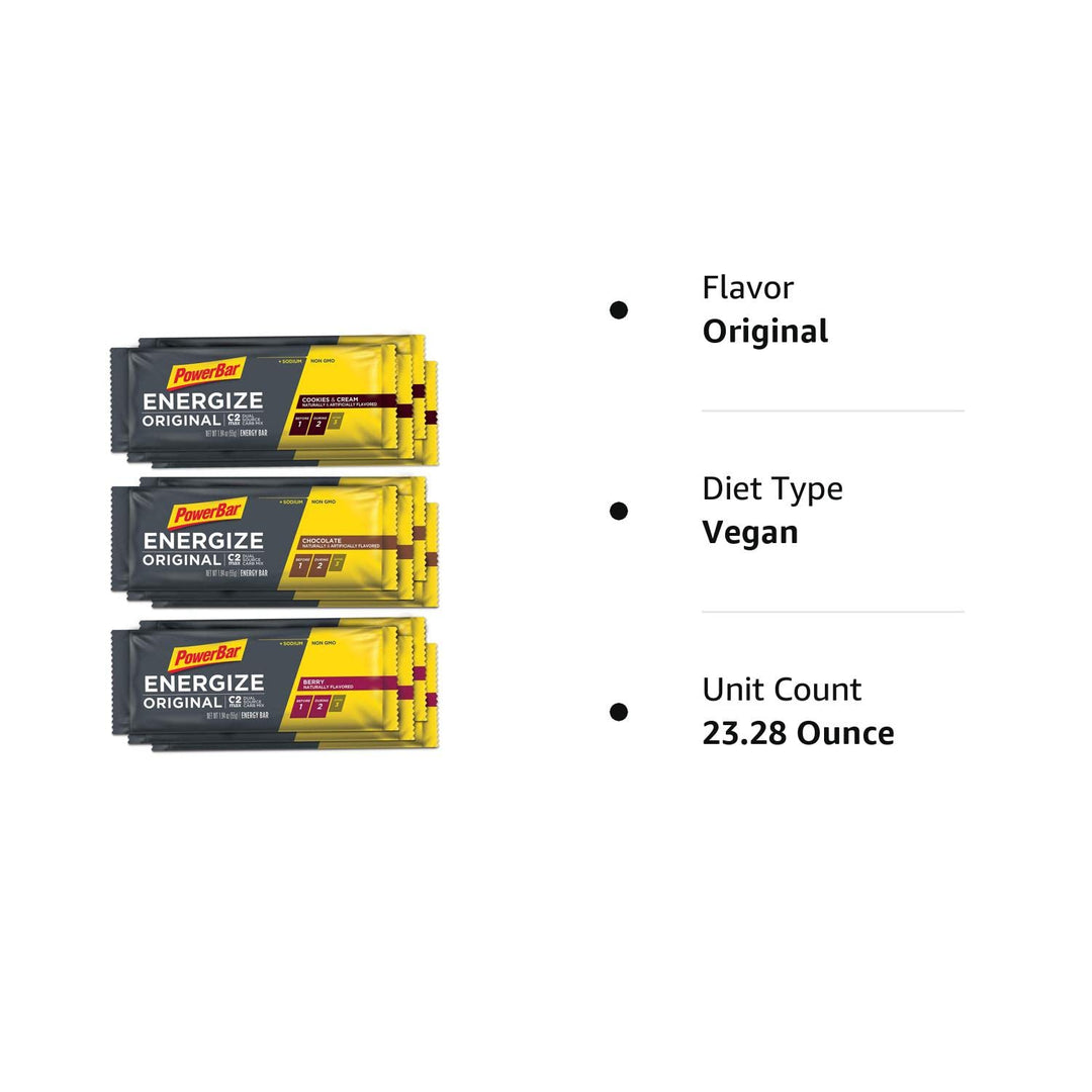 PowerBar Energize Original Bar 12ct Variety Pack