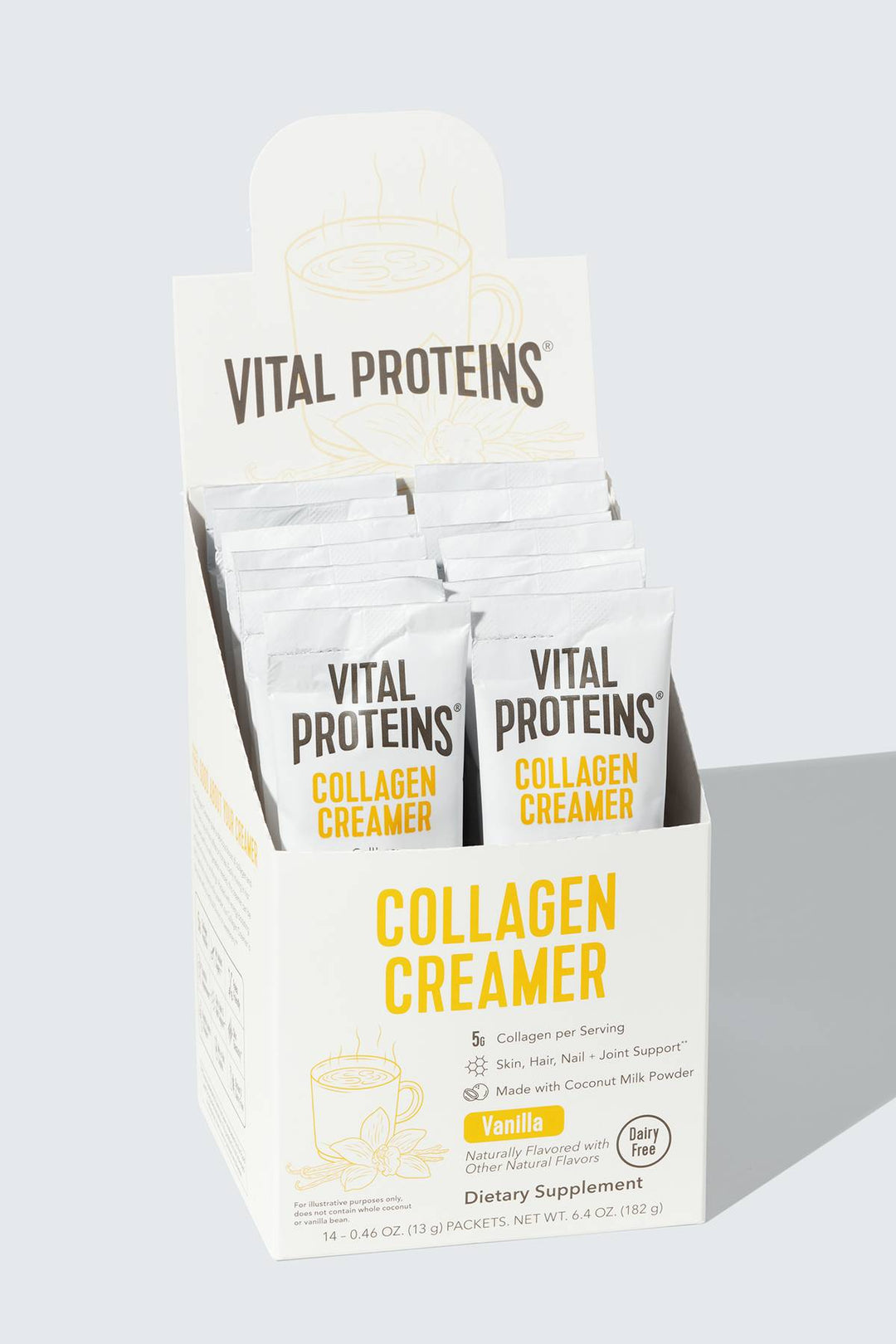 Vital Proteins Collagen Creamer Vanilla Stick Pack Box 14ct
