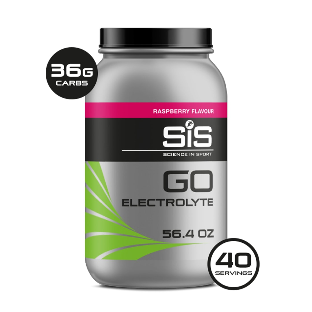 SIS Go Electrolyte Powder Bottle 1.6kg 40 Servings Raspberry