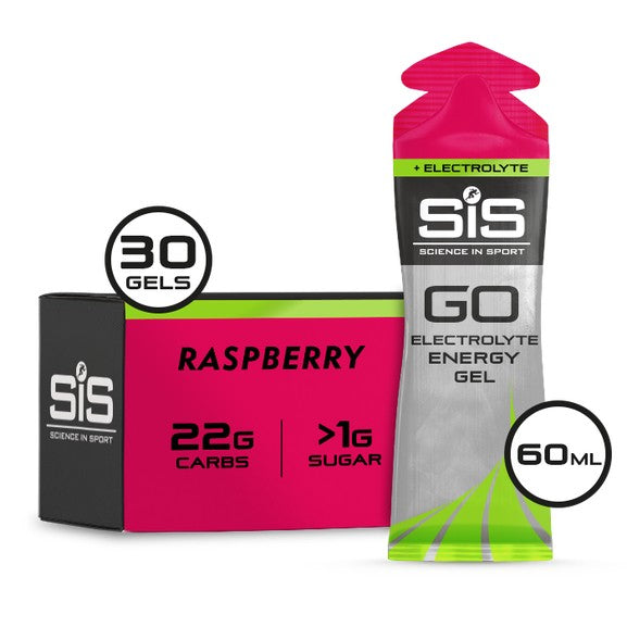 SIS Go Energy + Electrolyte Gel 60ml 30 Pack Raspberry