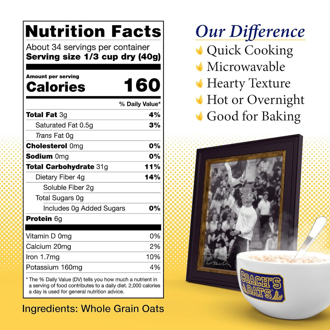 Coach's Oats Oatmeal 48oz