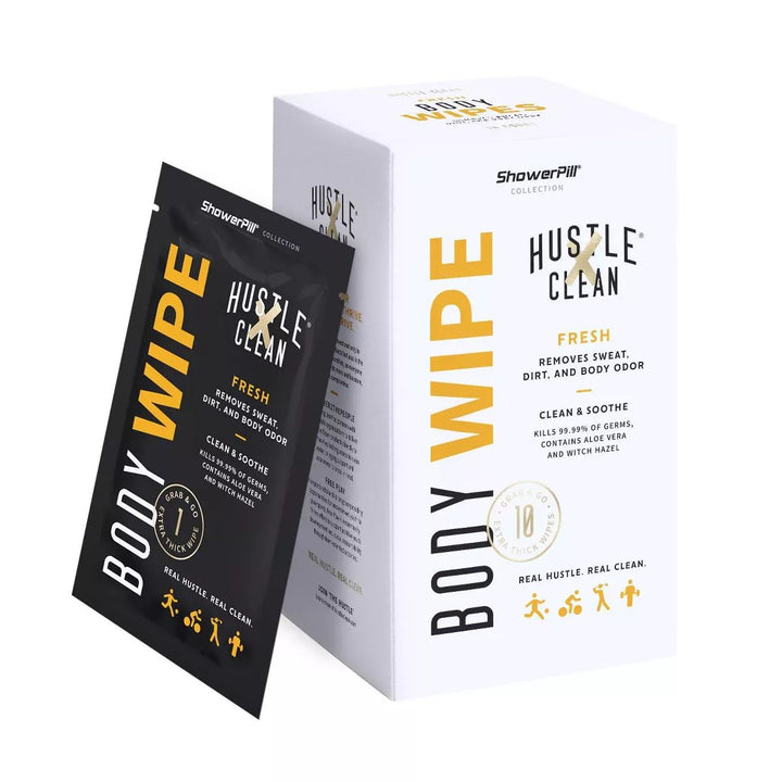 Hustle Clean Body Wipe 10pk Fresh Scent