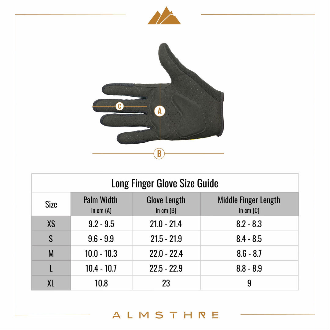 Almsthre Padded Full Finger Glove Cosmic Blue XS