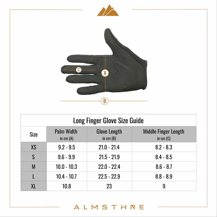 Almsthre Padded Full Finger Glove Cosmic Blue XS