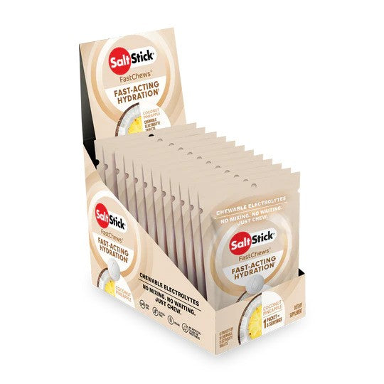 SaltStick FastChews 10ct Packets (Box of 12) Coconut Pineapple