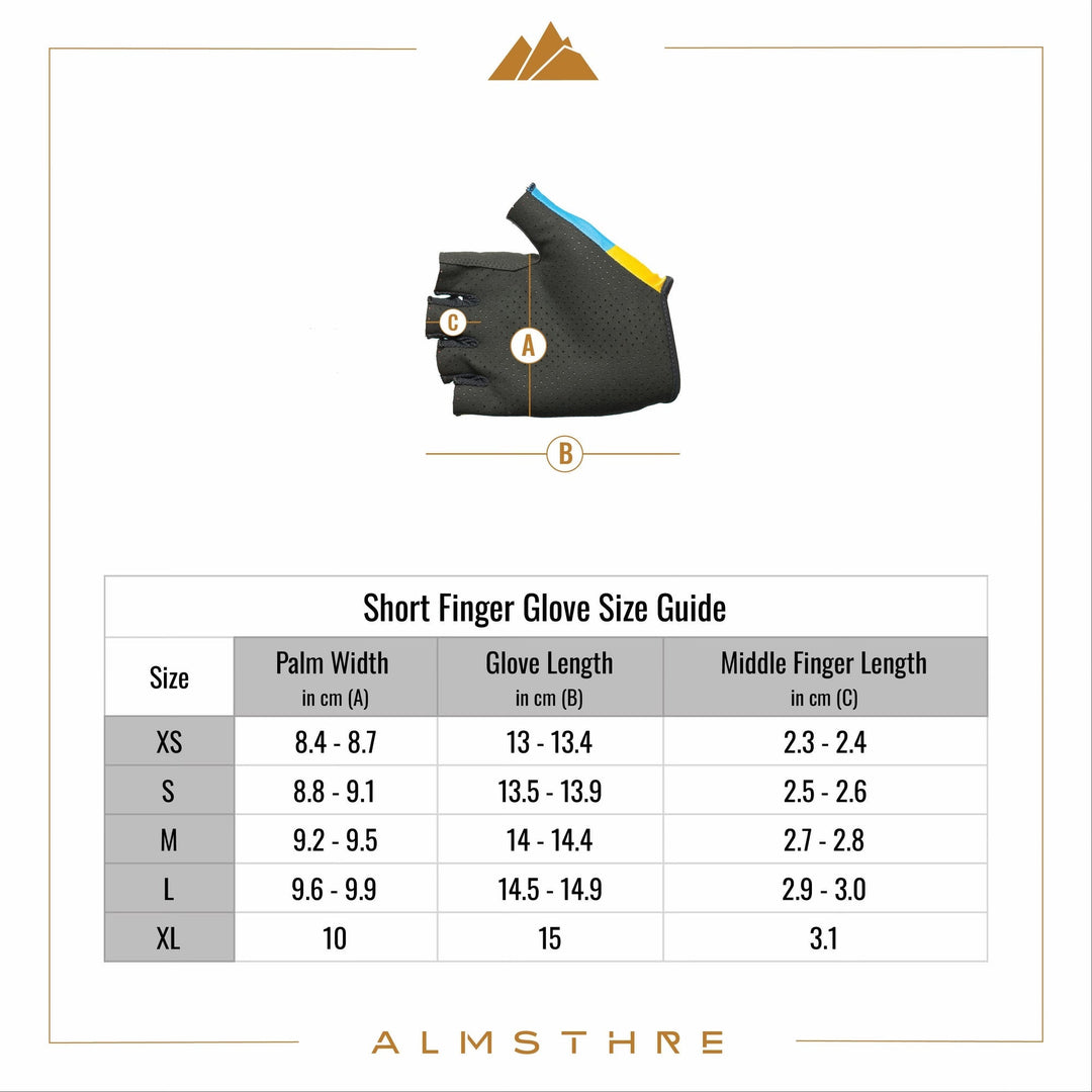 Almsthre Short Finger Glove Midnight Black XS