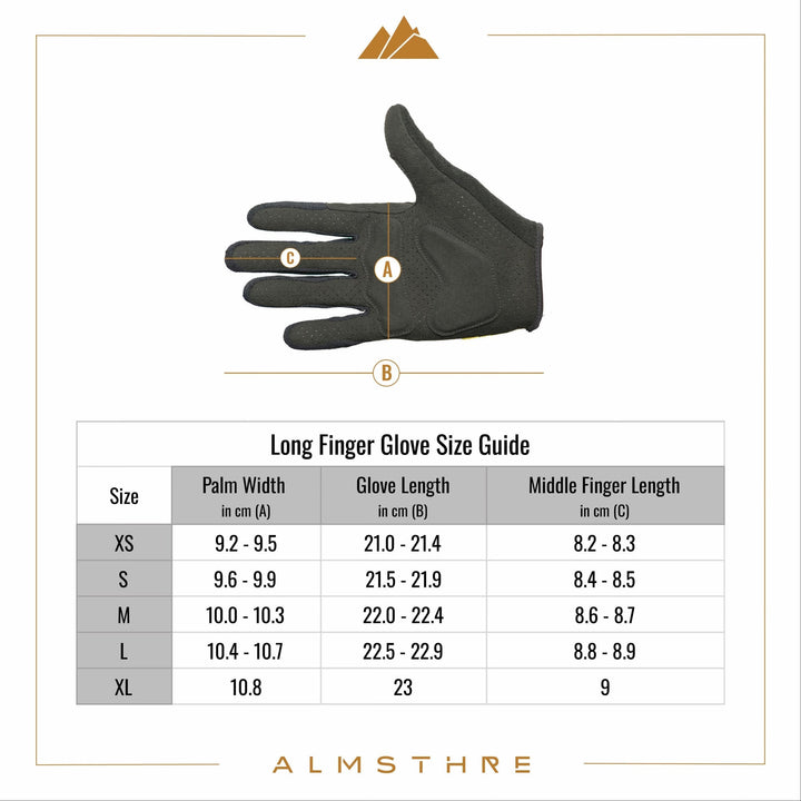 Almsthre Full Finger Glove Midnight Black L