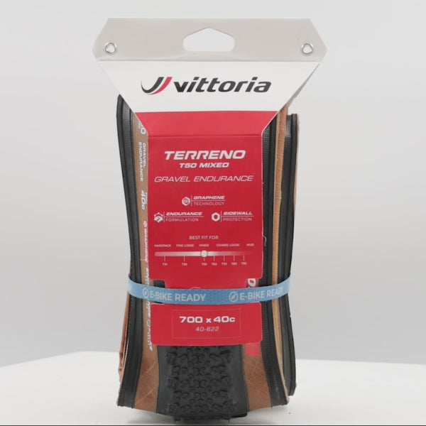 Vittoria Terreno T50 Gravel Endurance Tire, TLR, Black, G2.0 - 700x40C