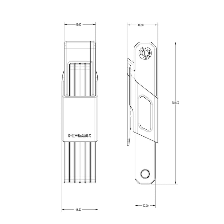 Hiplok Folding Lock Switch Green