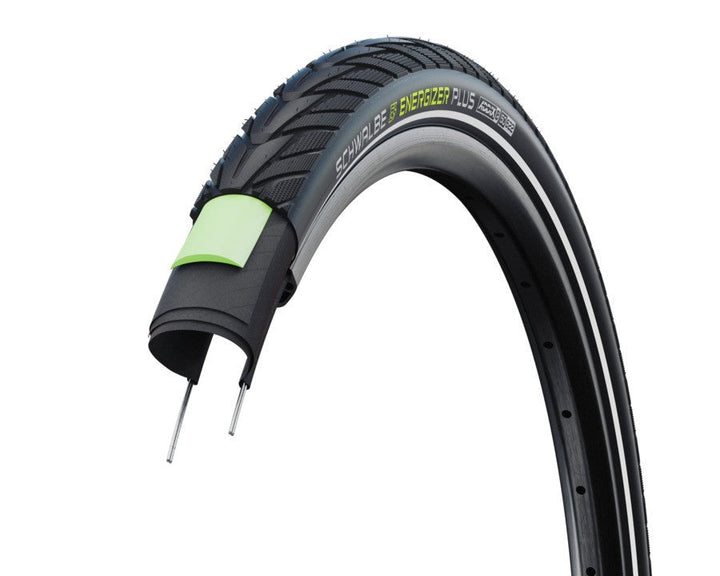 Schwalbe Energizer Plus Tire, GreenGuard, Addix E, Wire, Black/Reflective - 700x45C