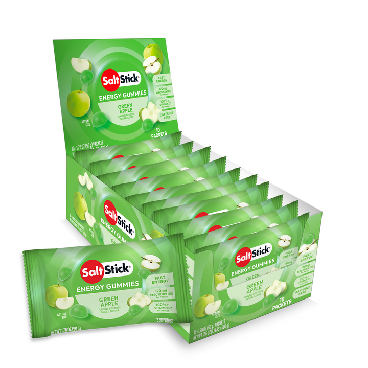 Saltstick Energy Gummies 10 Packs Green Apple