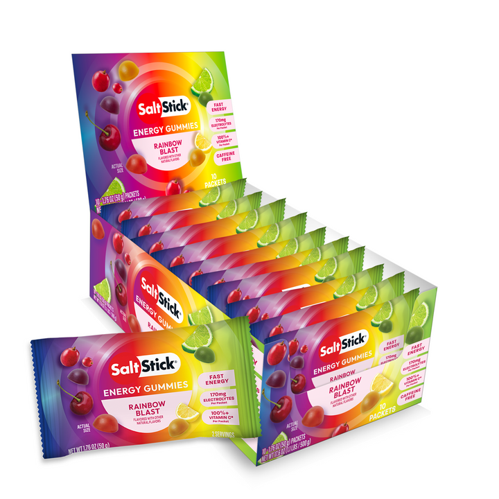 Saltstick Energy Gummies 10 Packs Rainbow Blast
