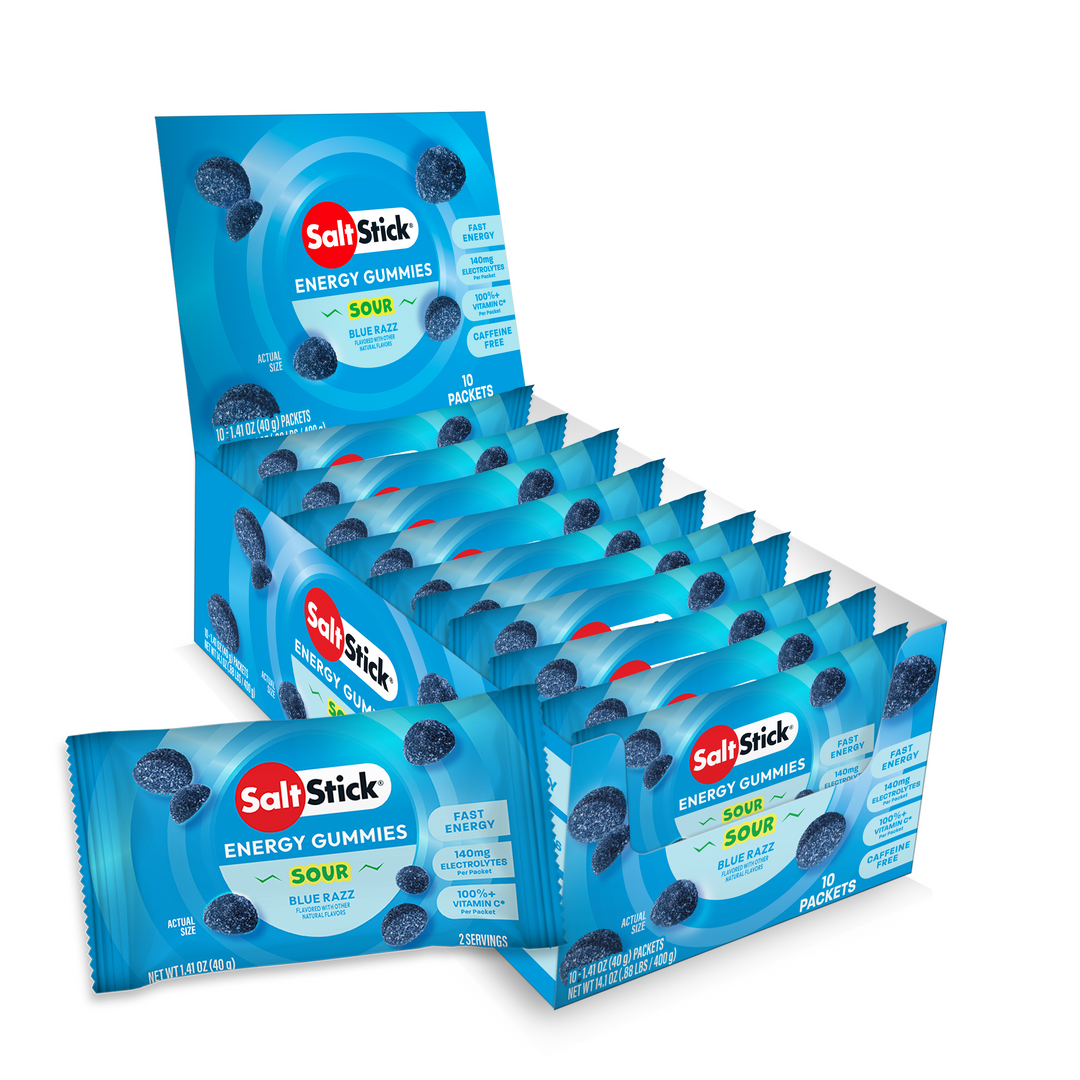 Saltstick Energy Gummies 10 Packs Sour Blue Razz Berry