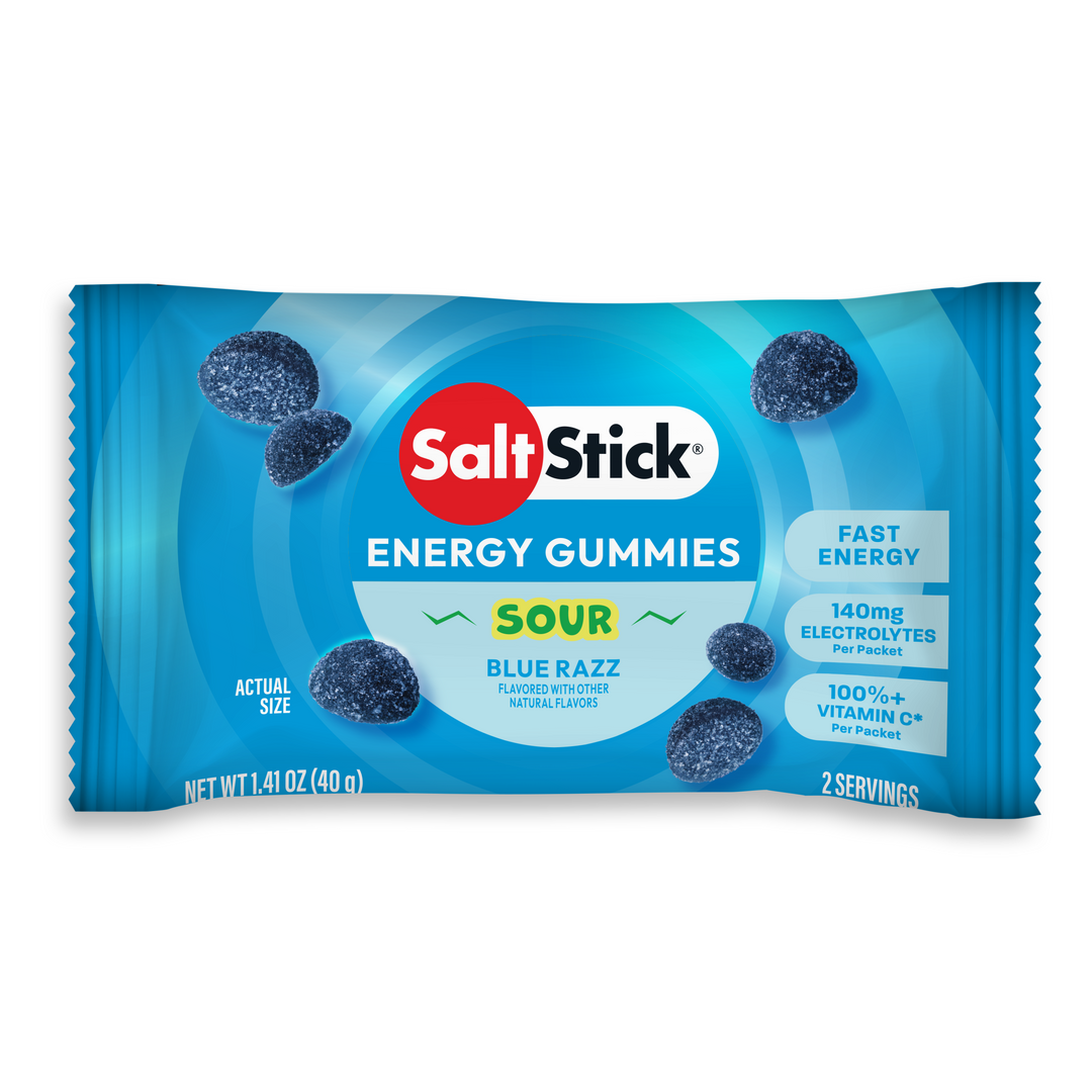 Saltstick Energy Gummies 10 Packs Sour Blue Razz Berry