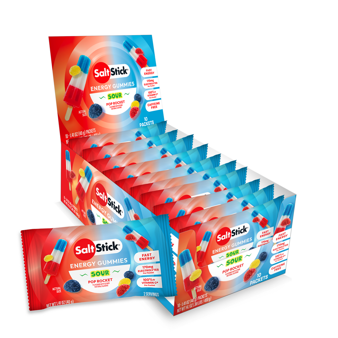 Saltstick Energy Gummies 10 Packs Sour Pop Rocket