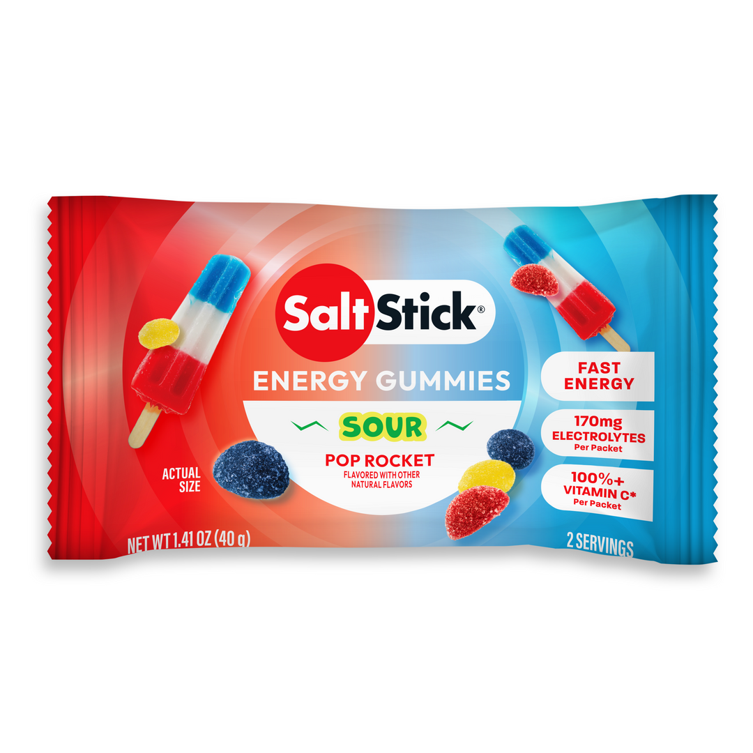 Saltstick Energy Gummies 10 Packs Sour Pop Rocket