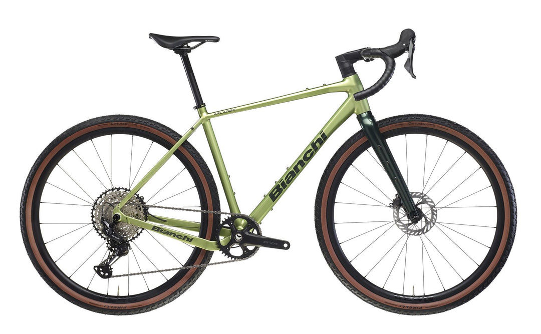 Bianchi Arcadex Aluminum - GRX 610/822 1x12sp — Light Green/Forest Green Glossy product image