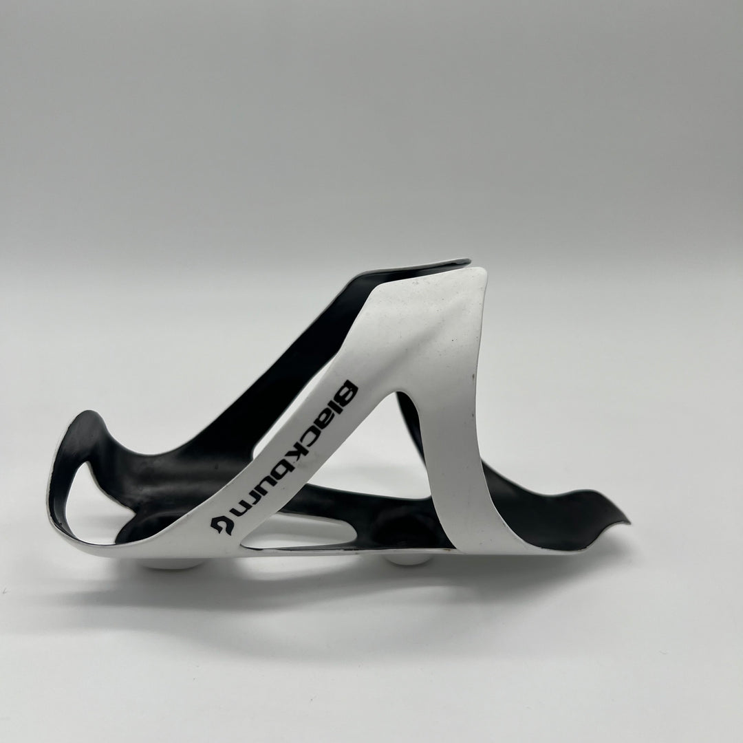 White Blackburn Camber Carbon Fiber Water Bottle Cages for Road /Triathlon Bikes