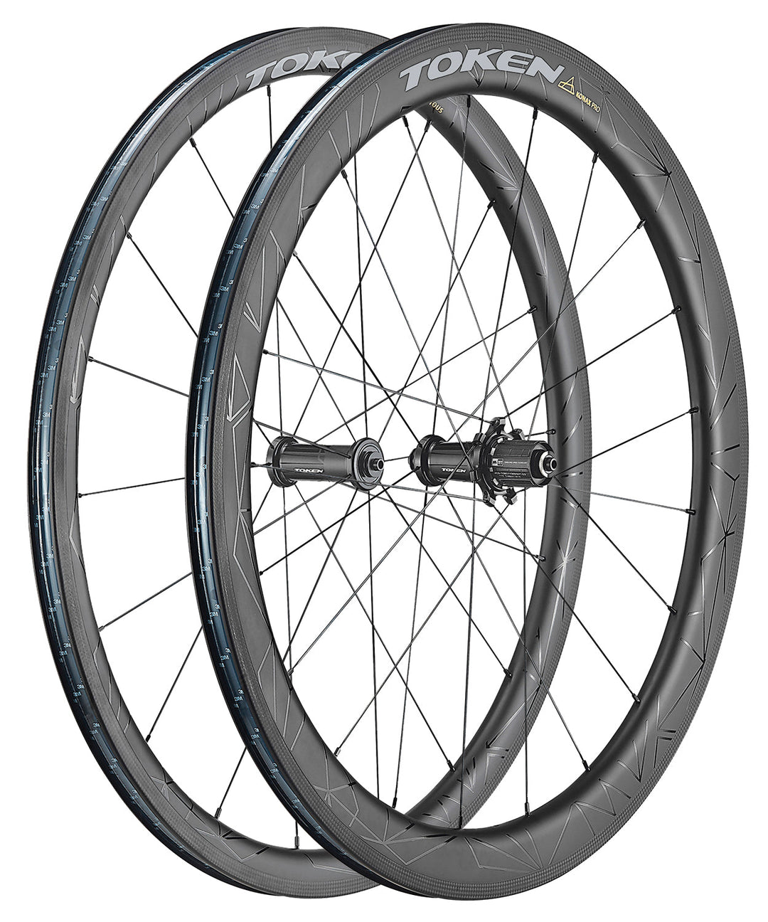 Token Ventous Rim + Konax Pro Rim 36/52mm Carbon Tubeless Road Racing Wheelset Shimano/SRAM