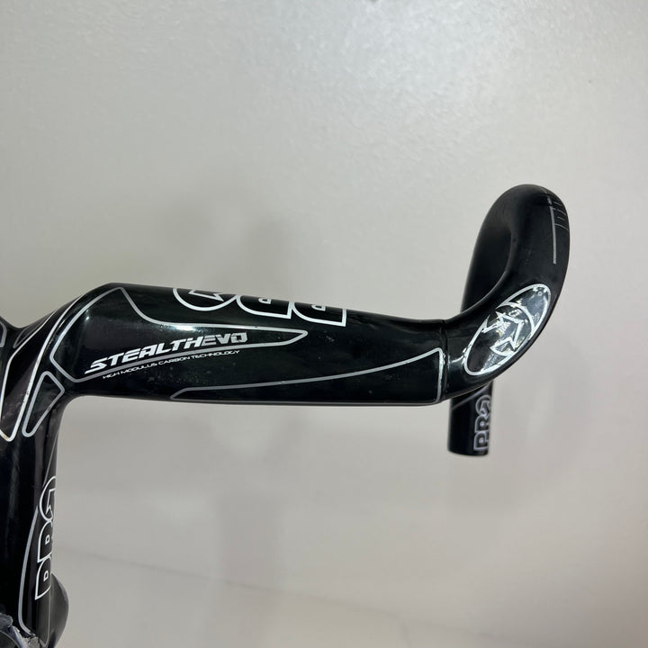 Used Shimano PRO Stealth Evo Carbon Fiber Integrated Handlebar, 112 mm, 42cm, 391g