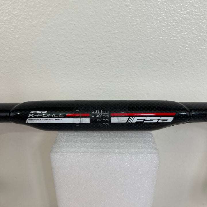 Used FSA K-Force Carbon Fiber Road Handle Bar, 31.8mm, 40cm, 204g