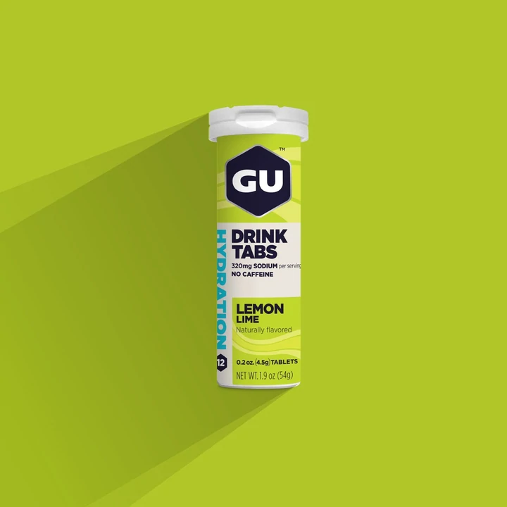 GU Hydration Drink Tabs 8 Tube Box Lemon-Lime
