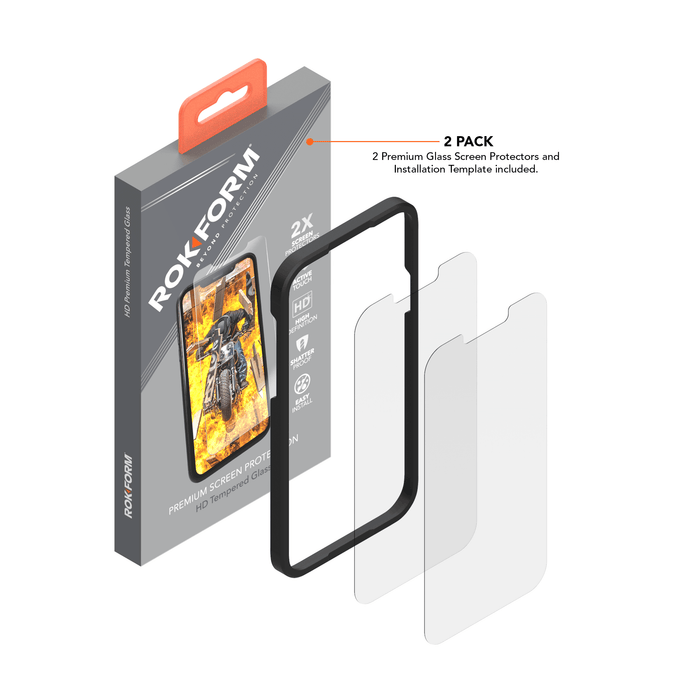 Rokform Tempered Glass Screen Protector (2 Pack) iPhone 13 Pro Max