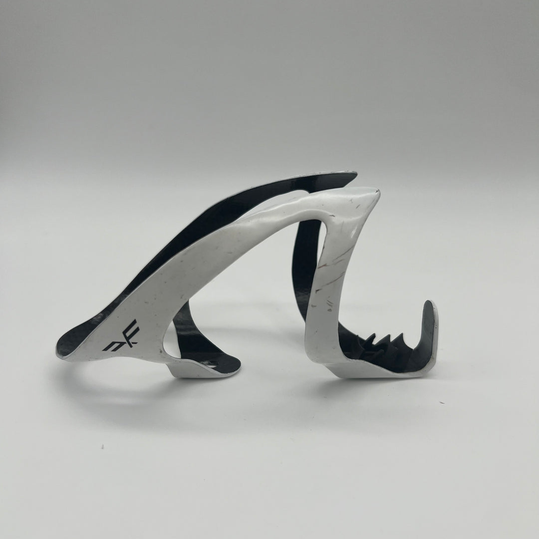 White Forte Carbon Fiber Water Bottle Cage