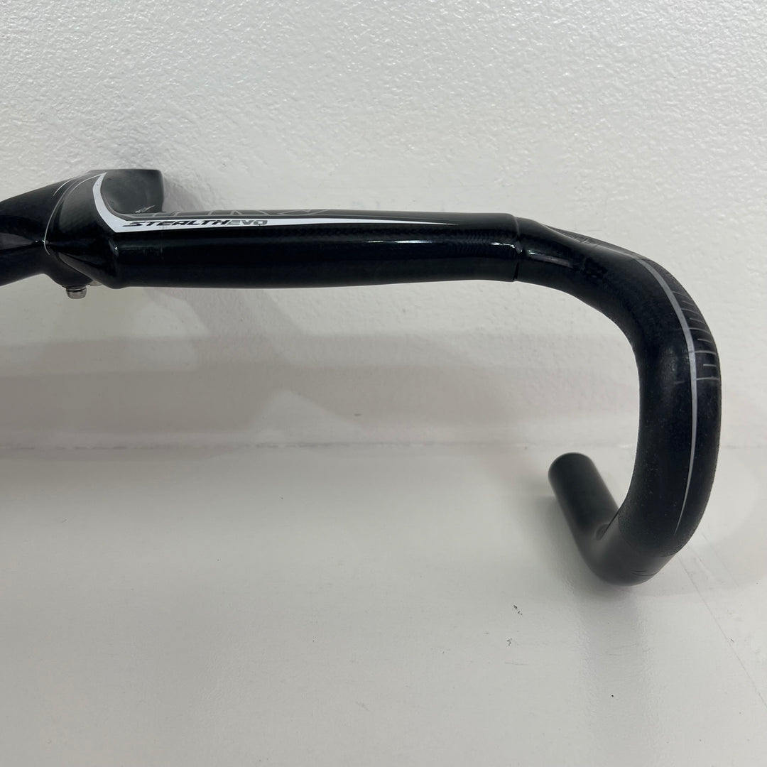 Used Pro Vibe Stealth EVO Carbon Fiber Barstem Handlebar, 112mm, 44cm, 372g