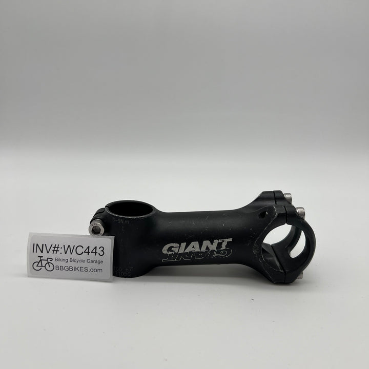 Giant Bike Stem 100mm +/- 7 degree 1 1/8” 26.0 mm black threadless Road MTB Used