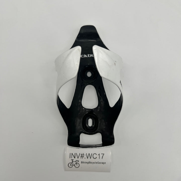 White Blackburn Camber Carbon Fiber Water Bottle Cages for Road /Triathlon Bikes