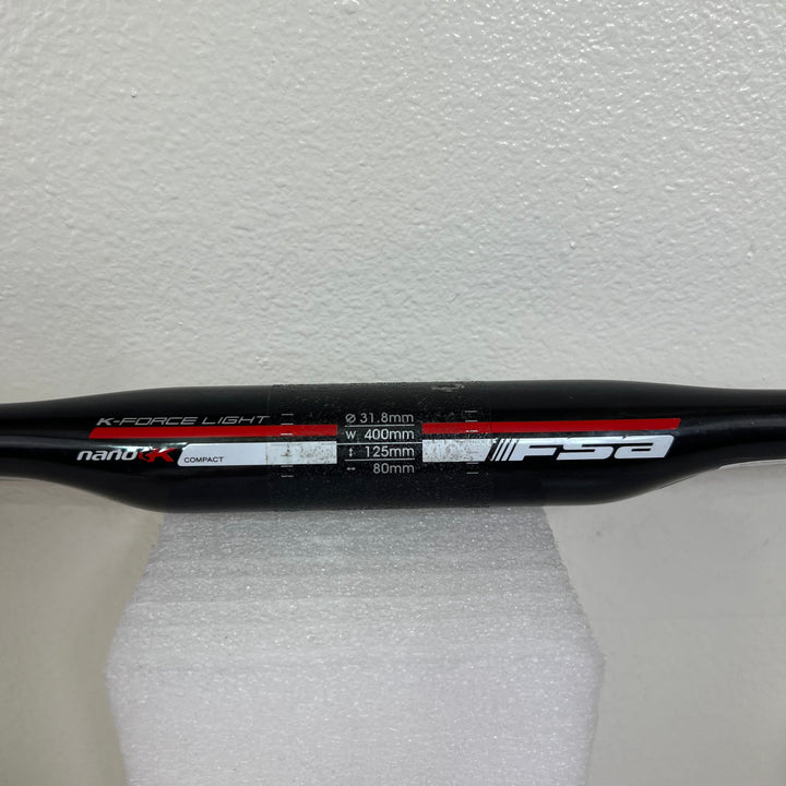 Used FSA K-Force Compact Handlebar Carbon Fiber, 31.8mm, 42cm, 191g